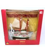 Lemax Lighted Table Accent Sail Boat Christmas Golden Eagle Schooner Vil... - $39.99