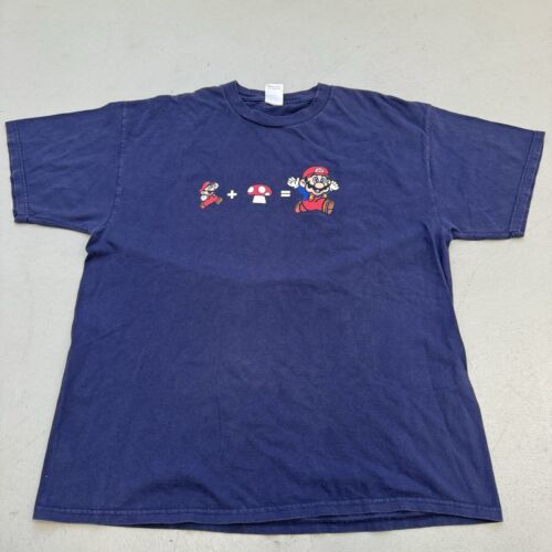 Primary image for Super Mario Bros. Vintage 90s Delta Tag T-Shirt Mario+Mushroom=Big Mario Sz XL