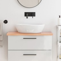  Bathroom Countertop Light Brown 31.5"x15.7"x(0.8"-1.6") Treated Solid Wood - $2,831.87 MXN
