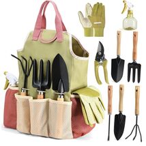 Ergonomic 10-Piece Garden Tools Set with Fashion Tote - For the Stylish ... - $48.46