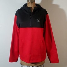 Spyder Hoodie Size L Pullover Waffle Thermal Red Black Spider Long Sleeve NEW - £19.24 GBP