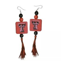 NCAA Collegiate Teams Official University Wood England Style Dangle Earrings - $10.99