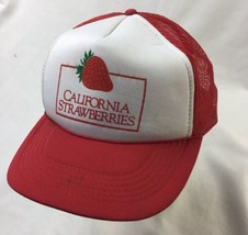Red California Strawberries Trucker Mesh Hat Cap Snap Back - $19.79