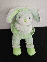 Walmart Bunny Rabbit Green Plush Stuffed Animal Ballerina Tutu Small Sitting - £15.48 GBP