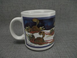 Barbara Lavallee Coffee Cup Mug Inuit Alaska Sled Dogs Family Vtg 1994 - £15.12 GBP