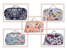 Vera Bradley Brush &amp; Blush Cosmetic Makeup Case Choice Colors Mfg $59 NWT - £34.32 GBP