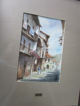 Mauricio Turu Watercolor On Cotton Paper Profesionally Framed - £473.08 GBP