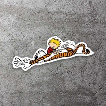 Calvin And Hobbes Vinyl Sticker 5&quot;&quot; Wide Includes Two Stickers New - £9.48 GBP