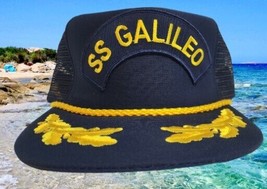 SS GALILEO Snapback Mesh Trucker Hat Cap Navy Galilei Cruise Ship FOAM I... - $17.41