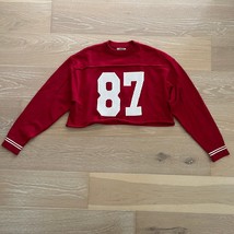 Orange Kiss Essentials #87 Chiefs Red Cropped Sweater Kelce Taylor Swift - $29.99