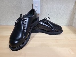 Iron Age Black Leather Safety Shoes Lace Up Steel Toe Vibram Mens 10 D Vibram - £43.51 GBP