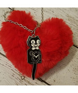 Kit Cat Clock Necklace Black and Silver color - $771.72 MXN