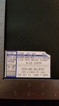 ALICE COOPER - VINTAGE OCT 31, 2001 ROSELAND BALLROOM, NYC CONCERT TICKE... - $10.00