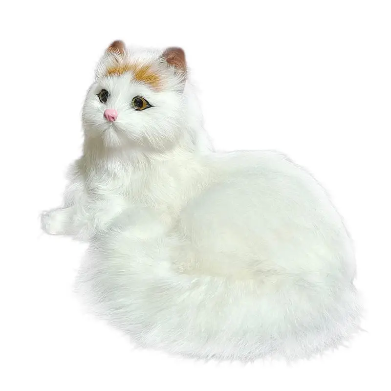 Simulation Cat Stuffed Animals Cats That Look Real Adorable Handmade Cat Toy For - £18.31 GBP