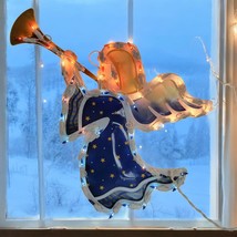 Vtg 90s Lighted Angel Window Wall Display l Holidays Indoor Outdoor Test... - $19.80