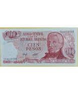 Banco Central De La Republica Argentina Cien Pesos Banknote, UNC - $36.75 MXN