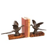 Bookends Bookend TRADITIONAL Lodge Flying Pheasant Birds Chocolate Brown... - £258.17 GBP