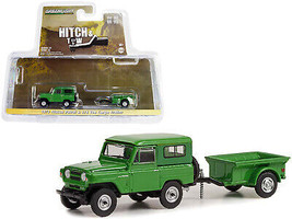 1972 Nissan Patrol Green w 1/4 Ton Cargo Trailer Hitch &amp; Tow Series 25 1/64 Diec - £23.11 GBP