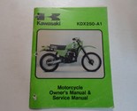 1980 Kawasaki KDX250 A-1 Moto Proprietari Manuale &amp; Servizio Sbiadito - $14.98