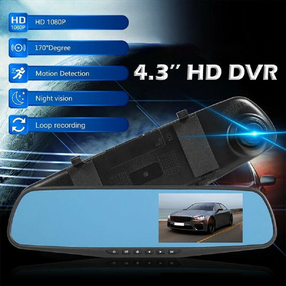4.3 Inch Dash Cam Car DVR 24H HD 1080P Dash Camera Dual Lens Video Recorder 10 - £24.06 GBP
