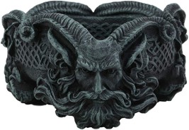 3 faces of Greek God Celtic Knot Design Pan Cold Cast Resin Figurine Ashtray - £12.69 GBP