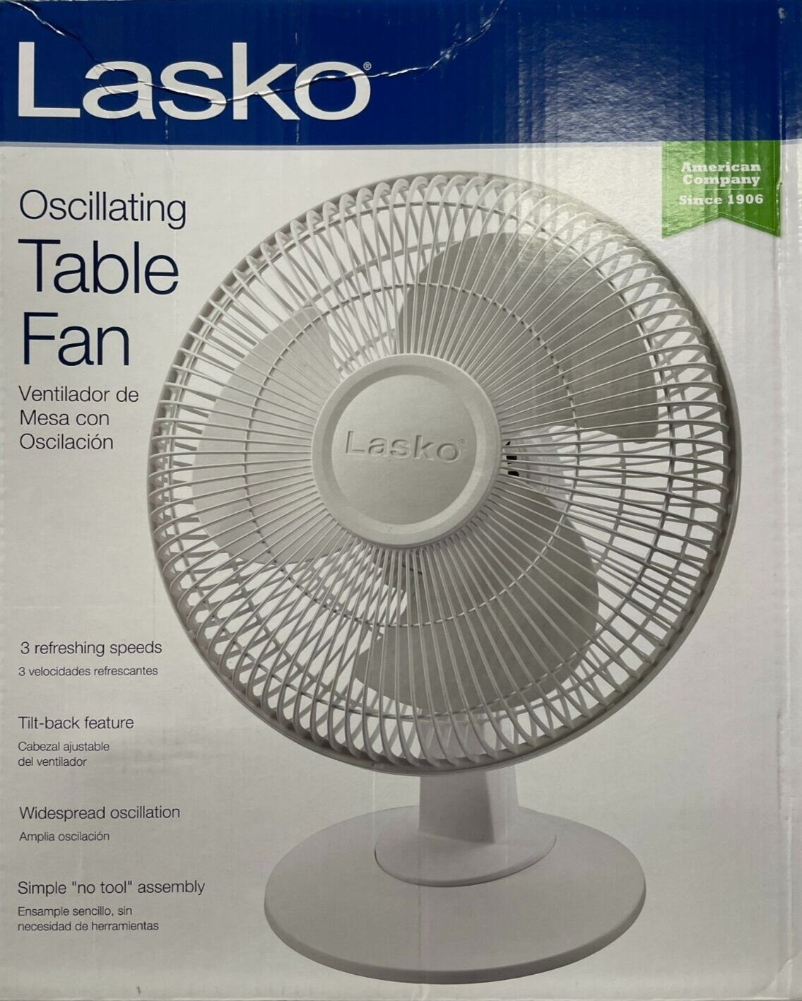 Lasko - 2012 - 3-Speed Table Fan 12 in. - White - $59.95