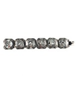 Vintage Mexico Sterling Silver Panel Bracelet Signed JE, 6.25&quot; 36gr - $5,760.64 MXN