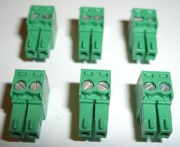 6 pcs  2 pin-3.5mm Screw Pluggable Quick Connector-Terminal Block- Phoen... - $12.77