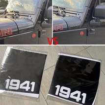 Car stickers on both sides of the front cover JK JL YJ TJ U.S.  vinyl adhesive   - £103.32 GBP