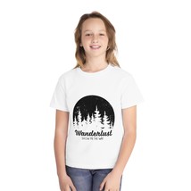 Youthful Wanderer Tee: Embroidered &#39;Wanderlust&#39; Graphic for Boys &amp; Girls - £21.07 GBP
