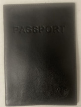Lewis N Clark Black Leather Passport Case ID Card Holder Travel Wallet  - £14.08 GBP