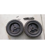 7RR88 PAIR OF WHEELS FROM DRIVEWAY EDGER: 5-3/4&quot; DIAMETER, 1-3/8&quot; WIDE, VGC - £5.26 GBP