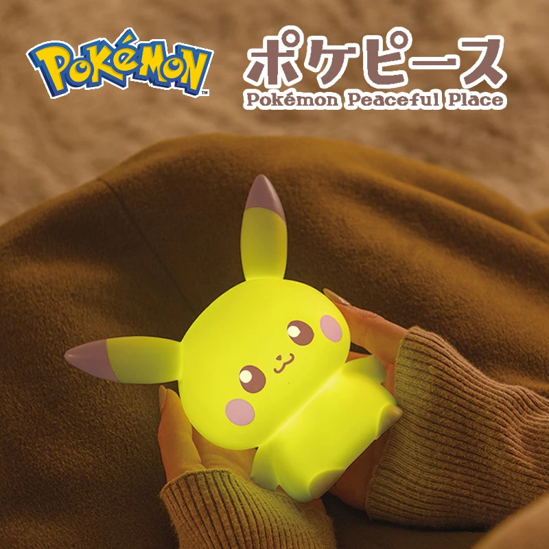 Pokemon Led Night Light Kawaii Pikachu Series Pinch Lamp Girl Anime Figure Room - £56.59 GBP+