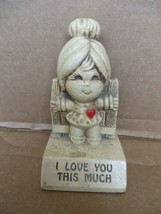 Vintage 1970&#39;s Cm Paula Co Figure i love you this much lady - £11.06 GBP
