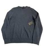 Porter &amp; Ash Sweater Men XL Gray Ribbed Textured Pullover Classic Neutra... - $50.87 CAD