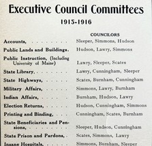 Maine Executive Council Committees 1915-1916 Antique Political Ephemera ... - $19.99