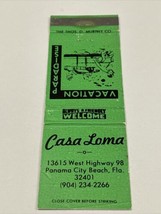 Matchbook Cover  Casa Loma Vacation Paradise Panama City Beach, FL gmg  Unstruck - £9.89 GBP