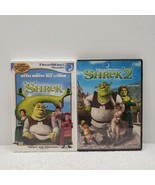 Shrek (DVD, 2003) and Shrek 2 (DVD, 2004) full screen, children&#39;s, famil... - £6.06 GBP