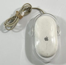 Apple Mac Pro Mouse Genuine Wired Optical M5769 Clear White - Good Condition - £8.54 GBP