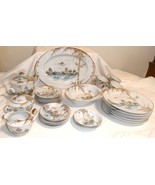 Post 1950 Kutani Porcelain 34 Piece Dinnerware Set 23K Gold Decorative M... - £297.17 GBP