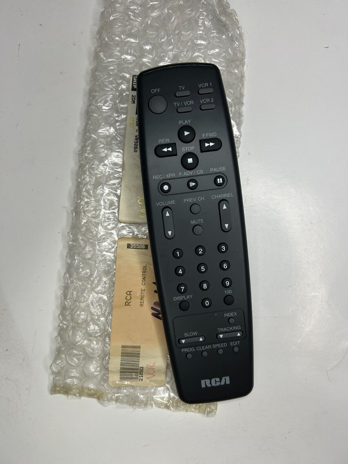 RCA 218503 VCR Remote Control, Gray - OEM NOS for VR506A &amp; GE VG2035  			