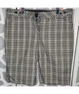 Express Design Studio Women Gray Striped Dress Capri Pants 10 - $24.51 CAD