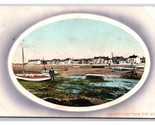 View of Boats at Low Tide Rhosneigr Anglesey Wales Embossed DB Postcard Q24 - $5.89