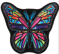 Large Tie Dye Rainbow Butterfly 8 Inch Patch Sew Iron On Colorful Jacket jbp110 - £12.76 GBP