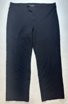 Eileen Fisher System Stretch Ponte Straight Pants PL Petite Large Black ... - $42.99