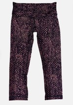 LULULEMON WUNDER UNDER CROP lll FULLUX~SHATTER WEAVE DUST CORAL PLUM BLA... - $49.49