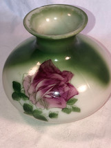 Hand Painted Rose Glass Vase - £11.84 GBP