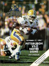 Oct 11 1997 Notre Dame @ Pitt Panthers Program - £15.52 GBP
