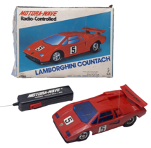 Vintage Radio Shack Red LAMBORGHINI RC countach taiyo in box w remote 1:... - $28.43