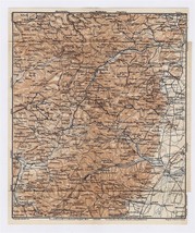 1905 Antique Map Of Central Alsace / Vosges / Selestat / France - £16.76 GBP